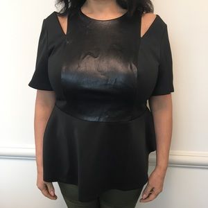 Faux Leather Top